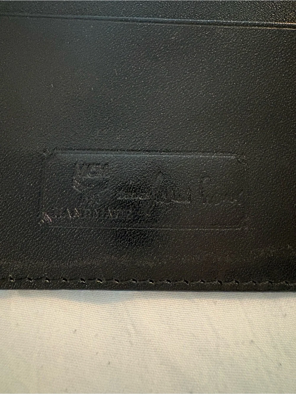 MCM Black Bifold Men's Wallet Logo Pattern Credit Card Folding Theme Logo